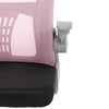 KA-K2008 PINK - Kancelárska stolička, ružová sieťovina, šedý plast, kolieska na tvrdé podlahy