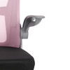 KA-K2008 PINK - Kancelárska stolička, ružová sieťovina, šedý plast, kolieska na tvrdé podlahy