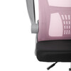 KA-K2008 PINK - Kancelárska stolička, ružová sieťovina, šedý plast, kolieska na tvrdé podlahy