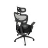 KA-K2080 GREY - Kancelárska stolička, šedá sieťovina, čierny plast, kolieska na tvrdé podlahy