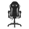 KA-R209 GREY - Herné kreslo, permanent contact mechanizmus s polohovou aretáciou, čierna a šedá látka, plast. kríž