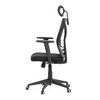KA-Q851 BK - Stolička kancelárska, čierna mesh, plastový kríž