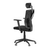 KA-Q851 BK - Stolička kancelárska, čierna mesh, plastový kríž
