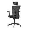 KA-Q851 BK - Stolička kancelárska, čierna mesh, plastový kríž