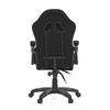 KA-R209 GREY - Herné kreslo, permanent contact mechanizmus s polohovou aretáciou, čierna a šedá látka, plast. kríž