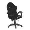 KA-R209 GREY - Herné kreslo, permanent contact mechanizmus s polohovou aretáciou, čierna a šedá látka, plast. kríž