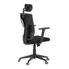 KA-Q851 BK - Stolička kancelárska, čierna mesh, plastový kríž