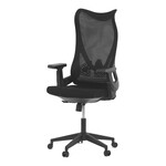 KA-S248 BK - Stolička kancelárska, čierna MESH, plastový kríž