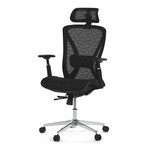 KA-S258 BK - Stolička kancelárska, čierna MESH, plastový kríž