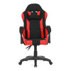 KA-R209 RED - Herné kreslo, permanent contact mechanizmus s polohovou aretáciou, čierna a červená látka, plast. kríž