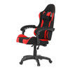 KA-R209 RED - Herné kreslo, permanent contact mechanizmus s polohovou aretáciou, čierna a červená látka, plast. kríž