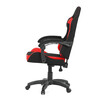 KA-R209 RED - Herné kreslo, permanent contact mechanizmus s polohovou aretáciou, čierna a červená látka, plast. kríž