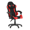 KA-R209 RED - Herné kreslo, permanent contact mechanizmus s polohovou aretáciou, čierna a červená látka, plast. kríž
