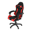 KA-R209 RED - Herné kreslo, permanent contact mechanizmus s polohovou aretáciou, čierna a červená látka, plast. kríž