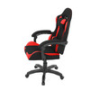 KA-R209 RED - Herné kreslo, permanent contact mechanizmus s polohovou aretáciou, čierna a červená látka, plast. kríž