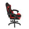 KA-R209 RED - Herné kreslo, permanent contact mechanizmus s polohovou aretáciou, čierna a červená látka, plast. kríž