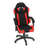 KA-R209 RED - Herné kreslo, permanent contact mechanizmus s polohovou aretáciou, čierna a červená látka, plast. kríž