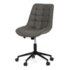 KA-V3120 GREY3 - Stolička kancelárska, šedá látka v dekore brúsenej kože, čierny kovový kríž