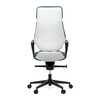 KA-T8426 GRN - Kancelárske kreslo, zelená ekokoža, hojdací mechanizmus s aretáciou v 4 polohách, kovový kríž, kolieska pre tvrdé povrchy