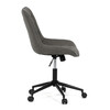 KA-V3120 GREY3 - Stolička kancelárska, šedá látka v dekore brúsenej kože, čierny kovový kríž