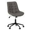KA-V3120 GREY3 - Stolička kancelárska, šedá látka v dekore brúsenej kože, čierny kovový kríž