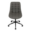 KA-V3120 GREY3 - Stolička kancelárska, šedá látka v dekore brúsenej kože, čierny kovový kríž