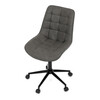 KA-V3120 GREY3 - Stolička kancelárska, šedá látka v dekore brúsenej kože, čierny kovový kríž