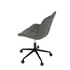 KA-V3120 GREY3 - Stolička kancelárska, šedá látka v dekore brúsenej kože, čierny kovový kríž