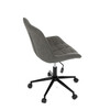 KA-V3120 GREY3 - Stolička kancelárska, šedá látka v dekore brúsenej kože, čierny kovový kríž