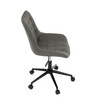 KA-V3120 GREY3 - Stolička kancelárska, šedá látka v dekore brúsenej kože, čierny kovový kríž