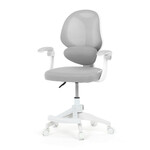 Detská stolička, výškovo nastaviteľná, šedá sieťovina, KA-W8008 GREY