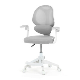 Detská stolička, výškovo nastaviteľná, šedá sieťovina, KA-W8008 GREY