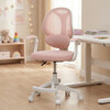 Detská stolička, výškovo nastaviteľná, ružová sieťovina, KA-W8008 PINK