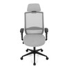 KA-V3329 GREY - Stolička kancelárska, šedá MESH sieťovina, šedá látka, plastový kríž, synchrónny mechanizmus, kolieska pre tvrdé povrchy