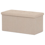 TAB-462 CRM2 - Taburet s úložným priestorom, látka krémová