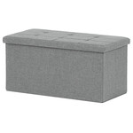 TAB-462 GREY2 - Taburet s úložným priestorom, látka sivá