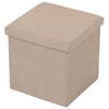 TAB-461 CRM2 - Taburet s úložným priestorom, látka krémová