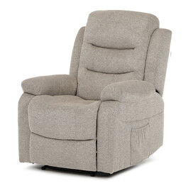 Polohovacie kreslo, béžová, látka, TV-4086 LAN2