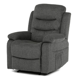 Polohovacie kreslo, sivá, látka, TV-4086 GREY2