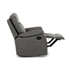 TV-4092 GREY3 - TV a relaxačné kreslo s manuálnym ovládaním, poťah šedá látka v dekore vintage