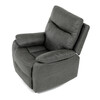 TV-4092 GREY3 - TV a relaxačné kreslo s manuálnym ovládaním, poťah šedá látka v dekore vintage