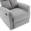 TV-916 SIL2 - Relaxačné kreslo, manuálne ovládanie, svetlo šedá látka