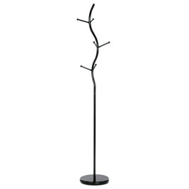 80003-09 BK - Stojanový vešiak, výška 181 cm, kovová konštrukcia, čierny matný lak, nosnosť 10 kg