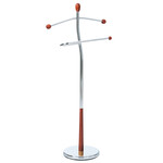 82646 BR - Nemý sluha, výška 118 cm, masív kaučukovník, hnedé morenie, kov chróm, nos. 5 kg