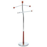 82646 BR - Nemý sluha, výška 118 cm, masív kaučukovník, hnedé morenie, kov chróm, nos. 5 kg