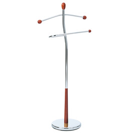 82646 BR - Nemý sluha, výška 118 cm, masív kaučukovník, hnedé morenie, kov chróm, nos. 5 kg