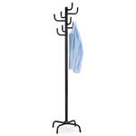 80609-A BK - Vešiak stojanový, kovová konštrukcia, čierny leský lak, výška 182 cm, nosnosť 10 kg
