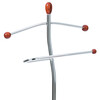 82646 BR - Nemý sluha, výška 118 cm, masív kaučukovník, hnedé morenie, kov chróm, nos. 5 kg
