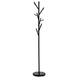 83766-02A BK - Vešiak stojanový, kovová konštrukcia, čierny matný lak, výška 170 cm, nosnosť 10 kg