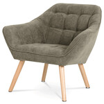 AK-321 LAN2 - Kreslo, poťah hľuzovková látka, drevené nohy, masív kaučukovník